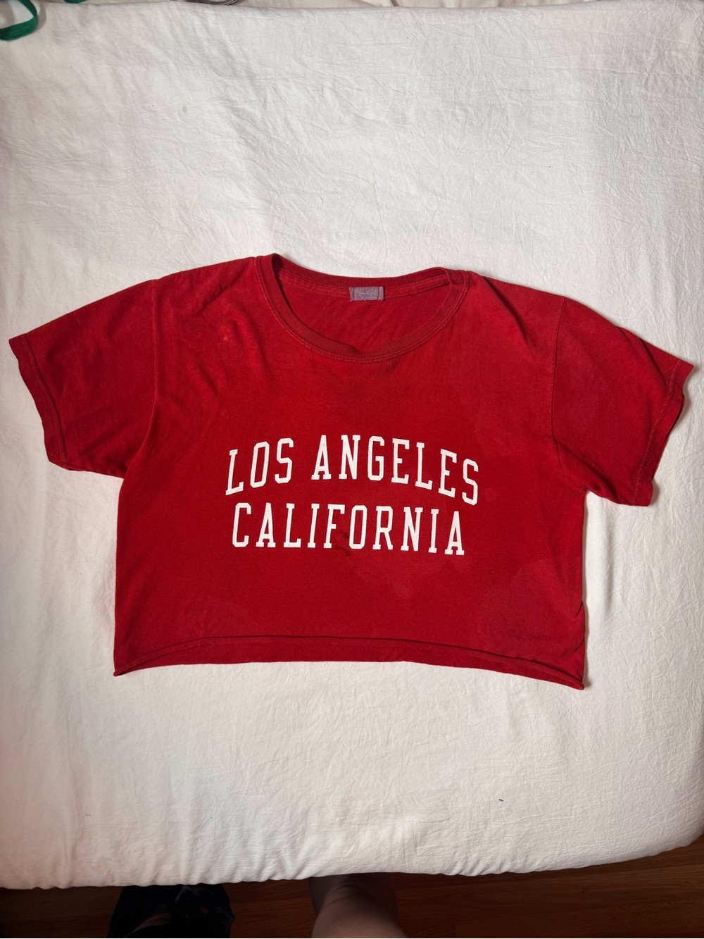 Brandy Melville Red 'Los Angeles California' Crop Top